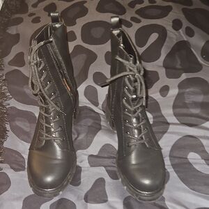 MIA Black Combat Lace-Up Boots